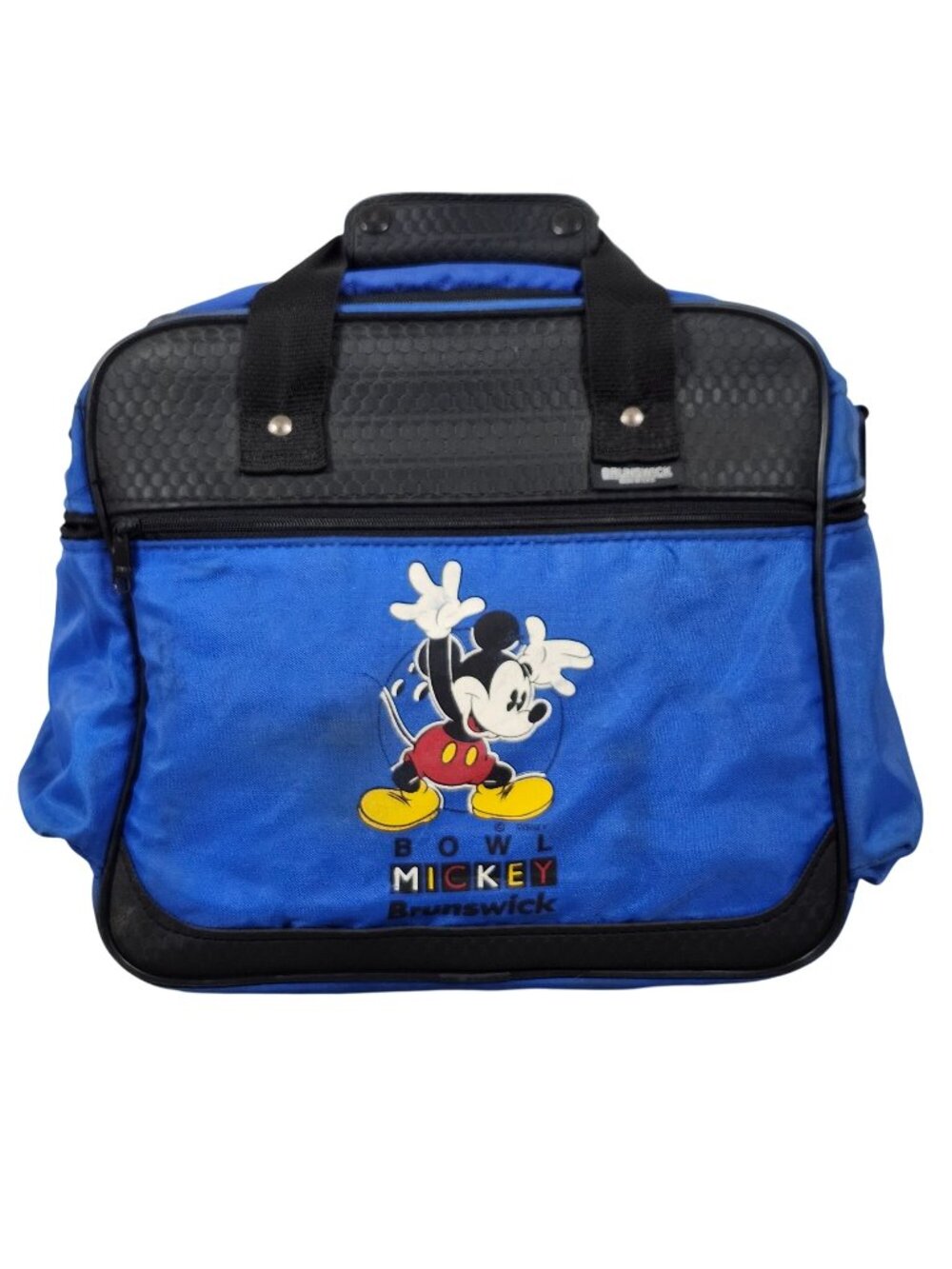 Vintage Brunswick Mickey Mouse Bowling Bag Blue